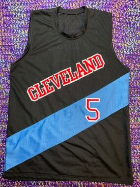 Cleveland Jersey- See Measurements- Blk/Blue/Red